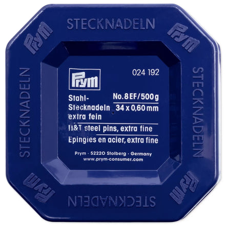 Prym Pins, 0.60 x 34mm, silver-colored, 500g