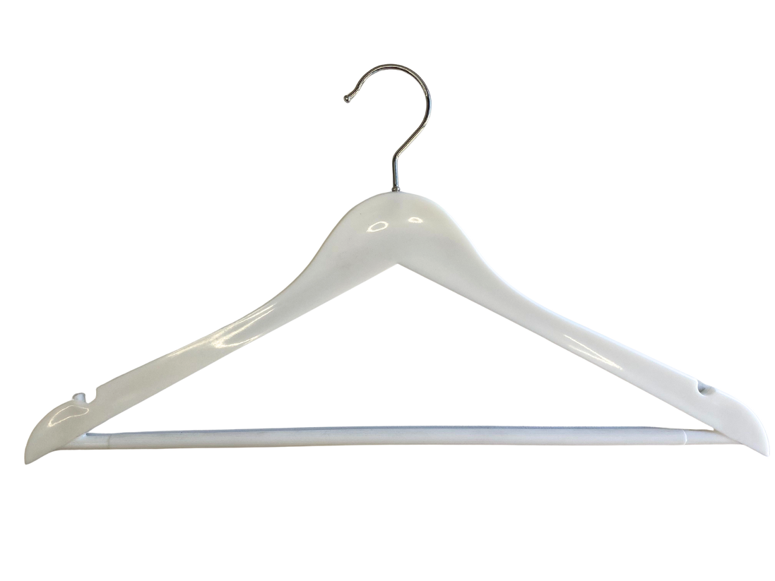 White Wood Hanger With Bar