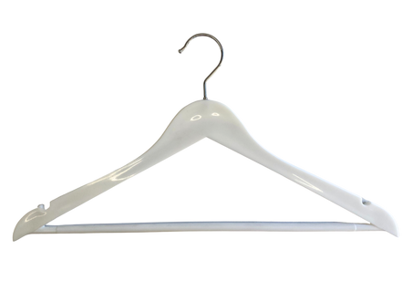 White Wood Hanger With Bar
