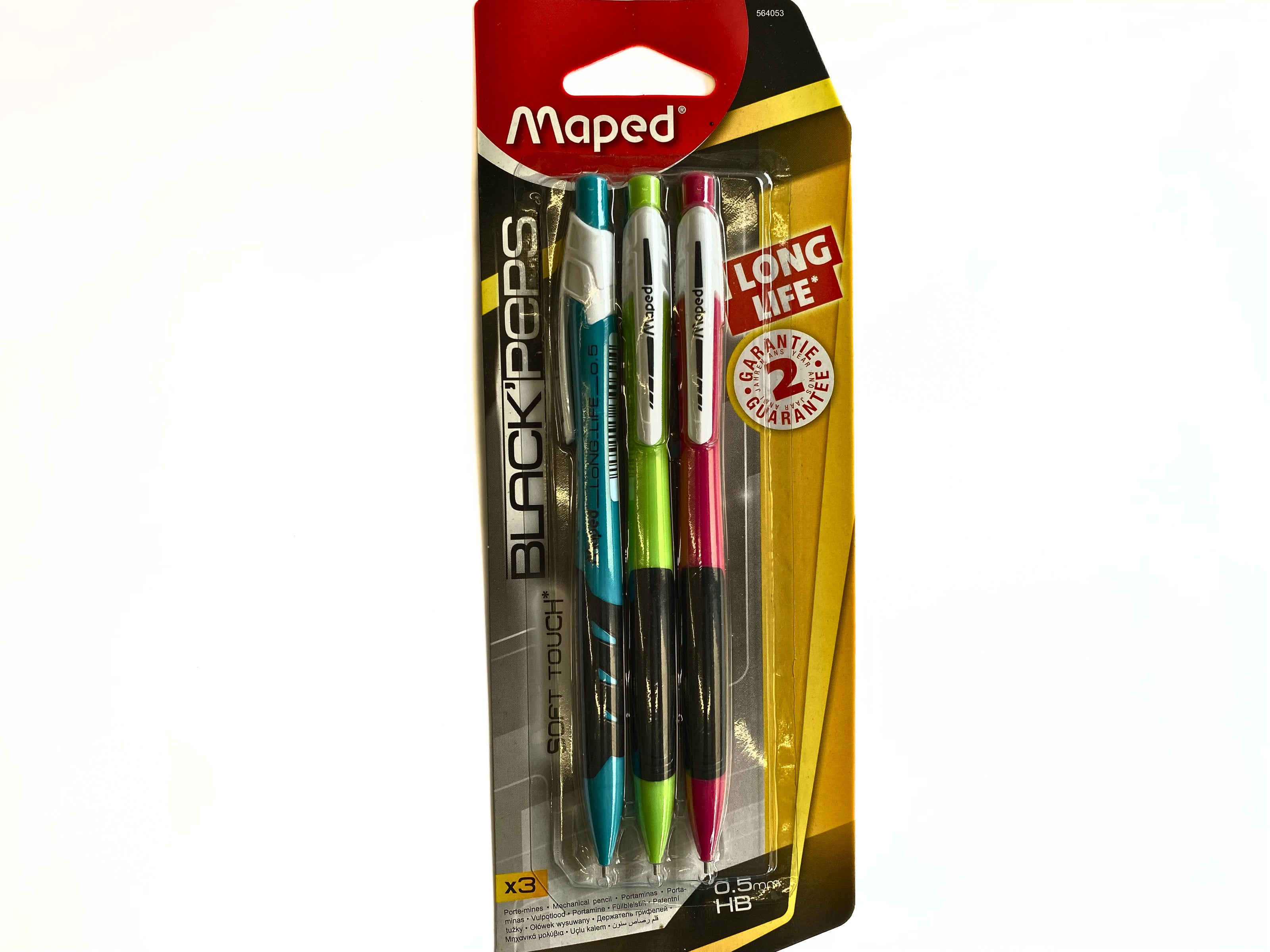 Maped Black Peps Long Life – 3-Piece Blister Set