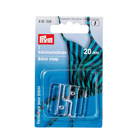 Prym Bikini and belt clasps Clover leaf transparent
