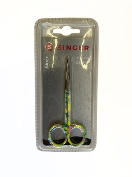 SINGER® Needlecraft Scissors Green Floral Speckled Design