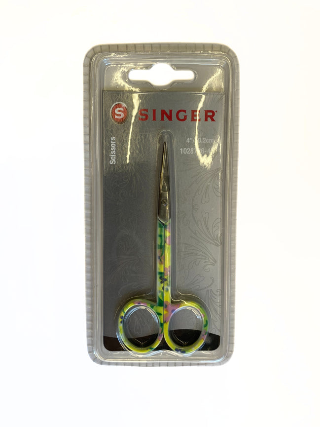 SINGER® Needlecraft Scissors Green Floral Speckled Design