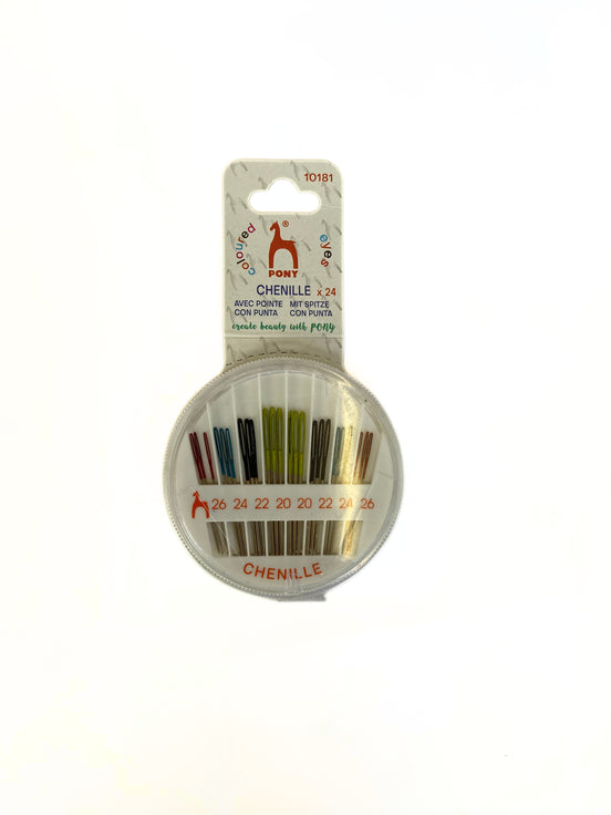 PONY Chenille Needle Compact – Multi-Color, 24 Needles