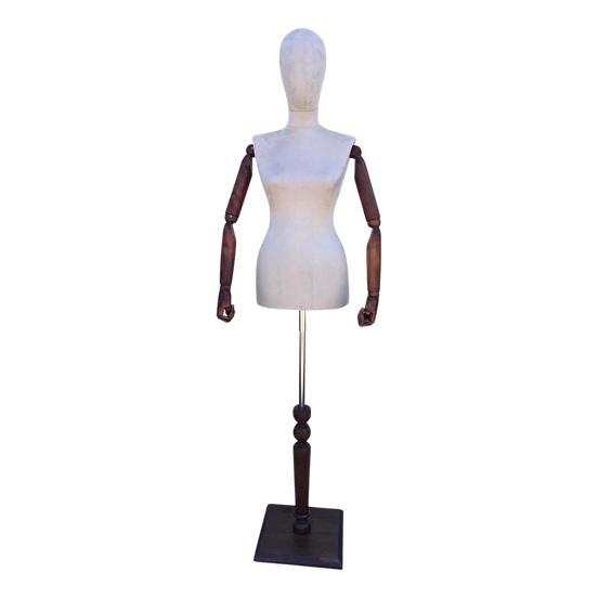 Wooden Sleeve Square Leg Display Mannequin