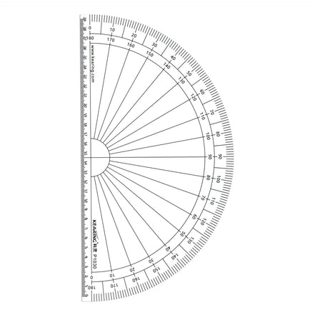 KEARING P1030 Acrylic Semi-Circle Protractor – 30cm