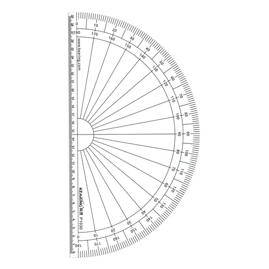 KEARING P1030 Acrylic Semi-Circle Protractor – 30cm