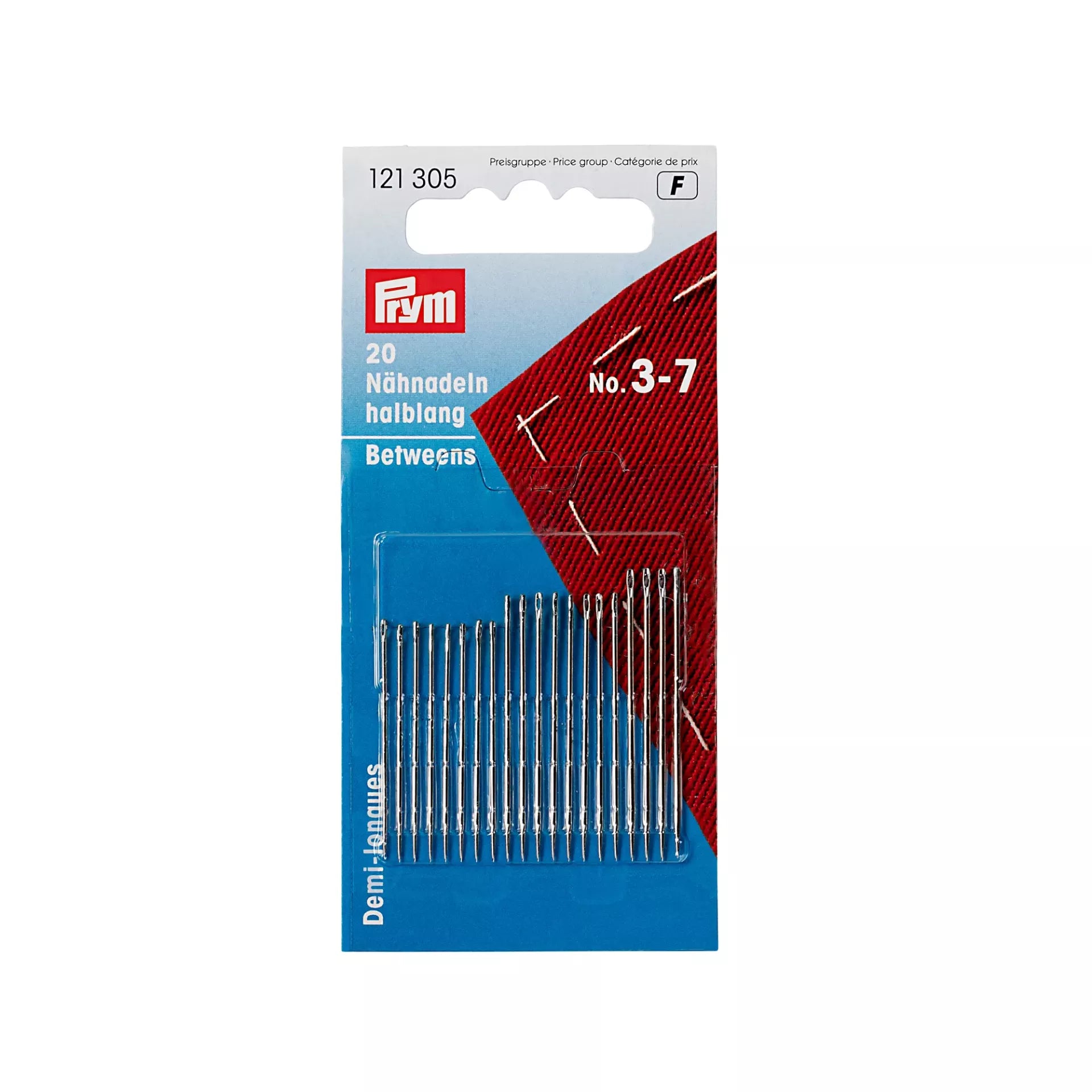 Prym Sewing needles betweens No. 3-7, assorted