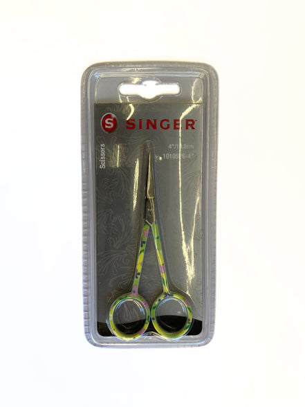 SINGER® Needlecraft Scissors Green Floral Speckled Design