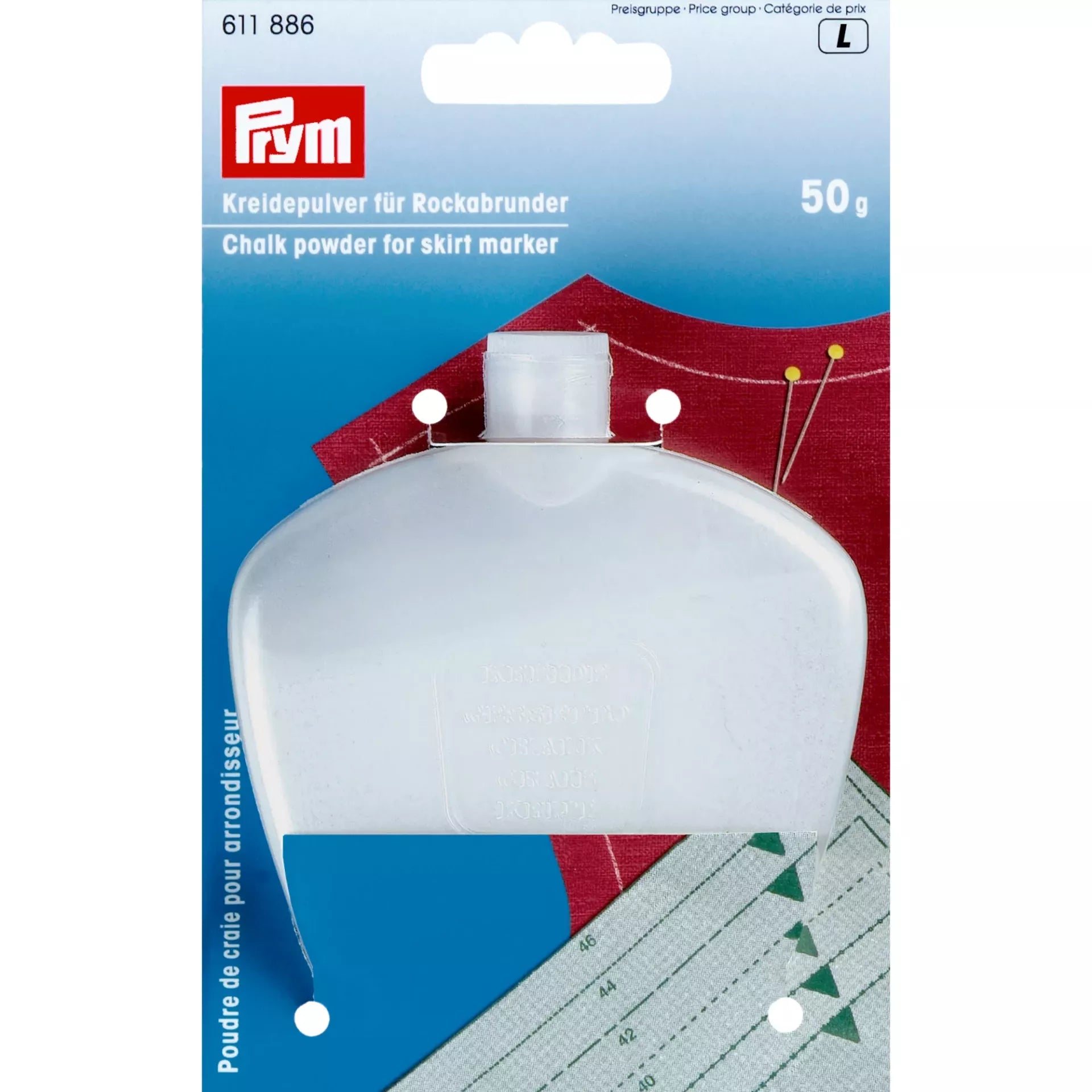 Prym Chalk powder for hem/skirt marker