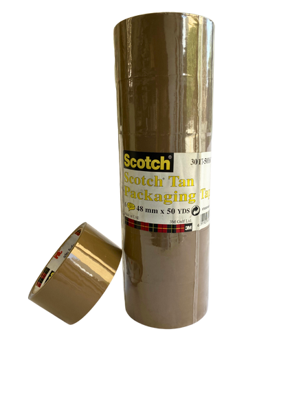 Scotch Tan Packaging Tape 301T-50Y6T