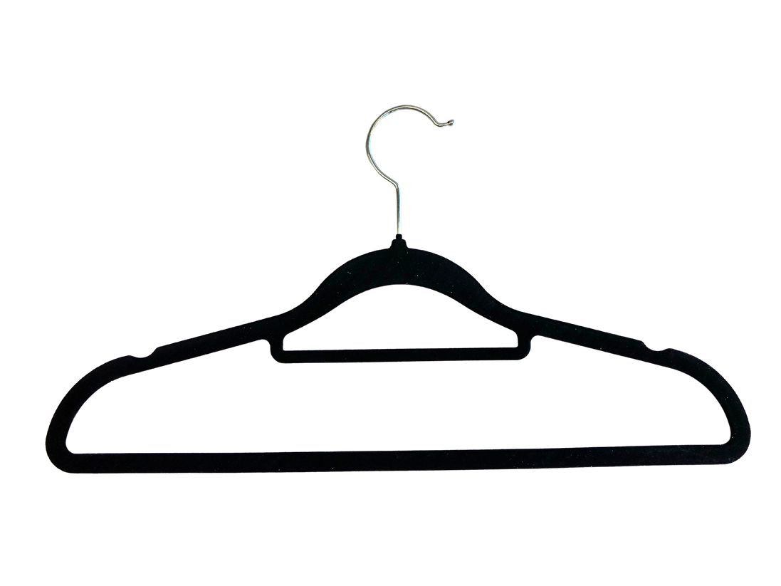 Velvet Hangers with Tie Bar
